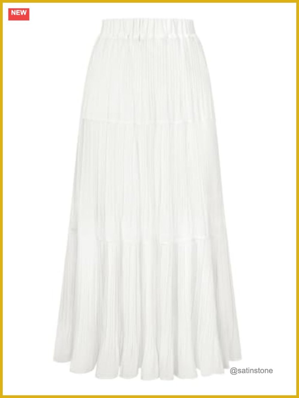 Chiffon Maxi Skirt High Waist Pleated A-Line Flowy Long Underskirt